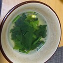 ほうれん草とコーンの薄味スープ